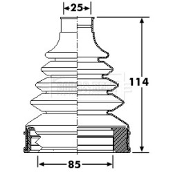 Cv Joint Boot Kit BORG & BECK BCB6269 OE Ref 5017781AA