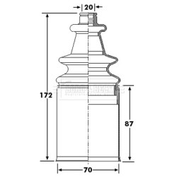 Cv Joint Boot Kit BORG & BECK BCB6271 OE Ref 328783
