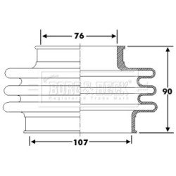 Cv Joint Boot Kit BORG & BECK BCB6276 OE Ref 3293F2