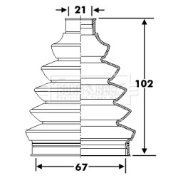 Cv Joint Boot Kit BORG & BECK BCB6277 OE Ref 4705280