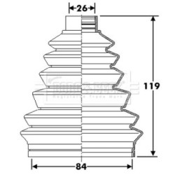 Cv Joint Boot Kit BORG & BECK BCB6279 OE Ref 7701209243