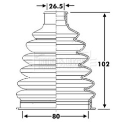 Cv Joint Boot Kit BORG & BECK BCB6280 OE Ref 31607591695
