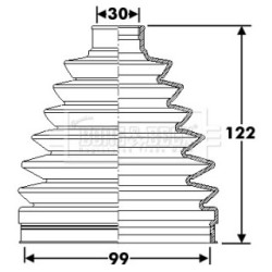 Cv Joint Boot Kit BORG & BECK BCB6283 OE Ref C9241JA11A