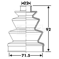 Cv Joint Boot Kit BORG & BECK BCB6284