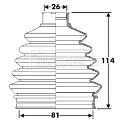 Cv Joint Boot Kit BORG & BECK BCB6287 OE Ref 168 360 05 68 SK