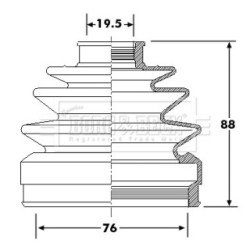 Cv Joint Boot Kit BORG & BECK BCB6294 OE Ref 44018S04C04