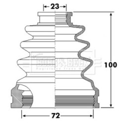 Cv Joint Boot Kit BORG & BECK BCB6298 OE Ref 39741AW325 BORG & BECK