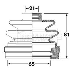 Cv Joint Boot Kit BORG & BECK BCB6299 OE Ref 397412F025