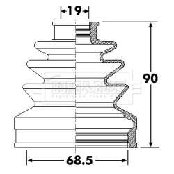 Cv Joint Boot Kit BORG & BECK BCB6300 OE Ref 44017S04020