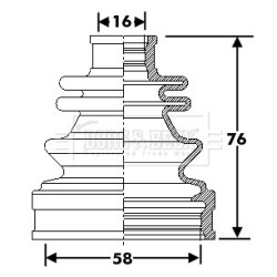 Cv Joint Boot Kit BORG & BECK BCB6302 OE Ref 42017S2L003