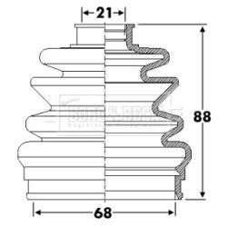 Cv Joint Boot Kit BORG & BECK BCB6303 OE Ref GSV1046