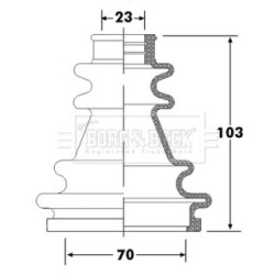 Cv Joint Boot Kit BORG & BECK BCB6304 OE Ref 4501297