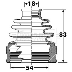 Cv Joint Boot Kit BORG & BECK BCB6306 OE Ref 3293.C9