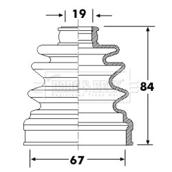 Cv Joint Boot Kit BORG & BECK BCB6309 OE Ref 4959507000