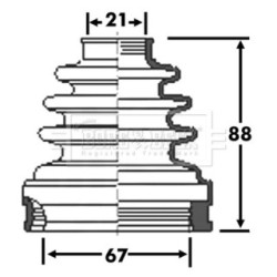 Cv Joint Boot Kit BORG & BECK BCB6313 OE Ref 5016941AA