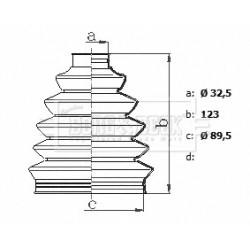 Cv Joint Boot Kit BORG & BECK BCB6314 OE Ref 1 505 655 SK