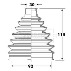 Cv Joint Boot Kit BORG & BECK BCB6315 OE Ref 3293.E4