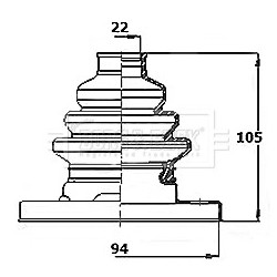 Cv Joint Boot Kit BORG & BECK BCB6317 OE Ref 33 21 9 067 807