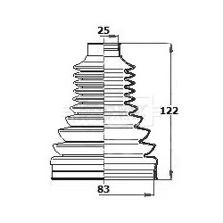 Cv Joint Boot Kit BORG & BECK BCB6320 OE Ref 31 60 7 544 433 SK