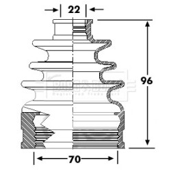 Cv Joint Boot Kit BORG & BECK BCB6324 OE Ref C9741JD0JB