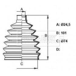 Cv Joint Boot Kit BORG & BECK BCB6330 OE Ref 3293.G5 SK1