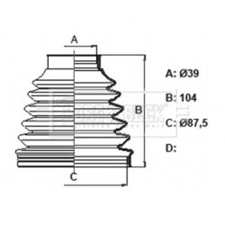 Cv Joint Boot Kit BORG & BECK BCB6331 OE Ref 3293.E8