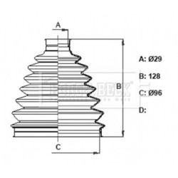 Cv Joint Boot Kit BORG & BECK BCB6338 OE Ref 39241CA025