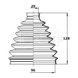 Cv Joint Boot Kit BORG & BECK BCB6341 OE Ref 397414F425