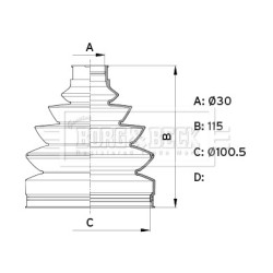 Cv Joint Boot Kit BORG & BECK BCB6345 OE Ref A639 330 05 85
