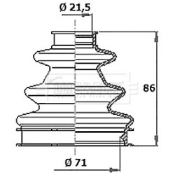 Cv Joint Boot Kit BORG & BECK BCB6346 OE Ref A451 357 05 91