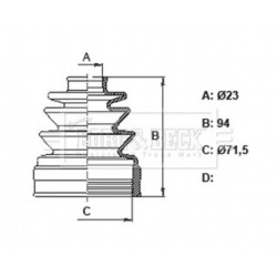 Cv Joint Boot Kit BORG & BECK BCB6350