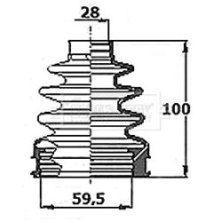 Cv Joint Boot Kit BORG & BECK BCB6353 OE Ref A451 357 06 91