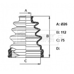 Cv Joint Boot Kit BORG & BECK BCB6354 OE Ref MA0222540