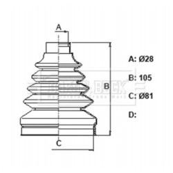 Cv Joint Boot Kit BORG & BECK BCB6377 OE Ref 93743416