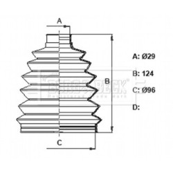 Cv Joint Boot Kit BORG & BECK BCB6384 OE Ref 164 330 06 85 SK1