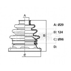 Cv Joint Boot Kit BORG & BECK BCB6385 OE Ref 33 21 7 840 673