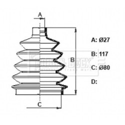 Cv Joint Boot Kit BORG & BECK BCB6387 OE Ref A1643500437