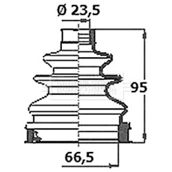 Cv Joint Boot Kit BORG & BECK BCB6388 OE Ref 442805230
