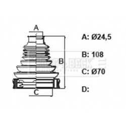 Cv Joint Boot Kit BORG & BECK BCB6396 OE Ref 31 60 7 620 599 SK2