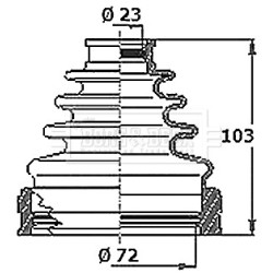 Cv Joint Boot Kit BORG & BECK BCB6403 OE Ref 442742060