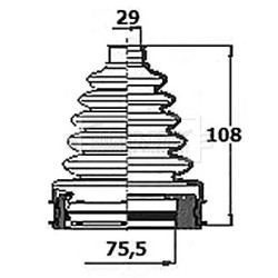 Cv Joint Boot Kit BORG & BECK BCB6410 OE Ref 1 426 841 SK1