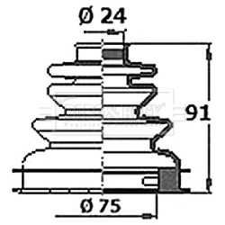 Cv Joint Boot Kit BORG & BECK BCB6413 OE Ref 495951H210