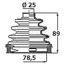 Cv Joint Boot Kit BORG & BECK BCB6419 OE Ref FTB422540
