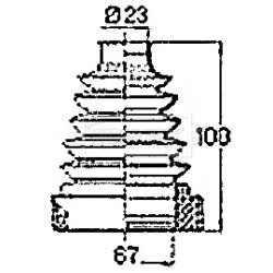 Cv Joint Boot Kit BORG & BECK BCB6420 OE Ref 1 539 188 SK1