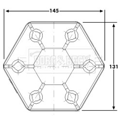 Propshaft Joint BORG & BECK BDC102 OE Ref 1638947