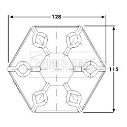 Propshaft Joint BORG & BECK BDC105 OE Ref 76BG4684AA