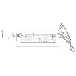 Handbrake Cable (mt) BORG & BECK BKB2635 OE Ref 4745.R8