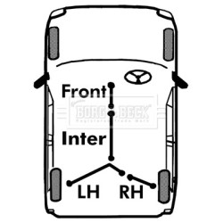 Handbrake Cable (mt) BORG & BECK BKB3782 OE Ref 93868402 BORG & BECK