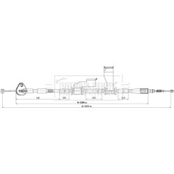 Handbrake Cable (mt) BORG & BECK BKB3895 OE Ref 59770 0X910 BORG & BECK