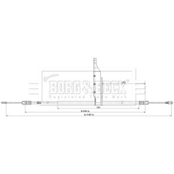 Handbrake Cable (mt) BORG & BECK BKB3900 OE Ref 2005890 BORG & BECK